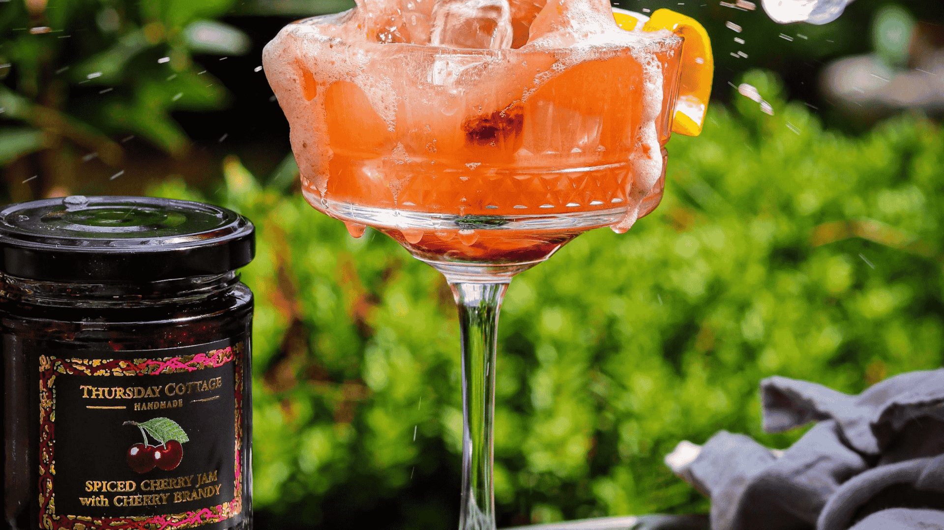 Cherry Brandy Jam Jar Cocktail