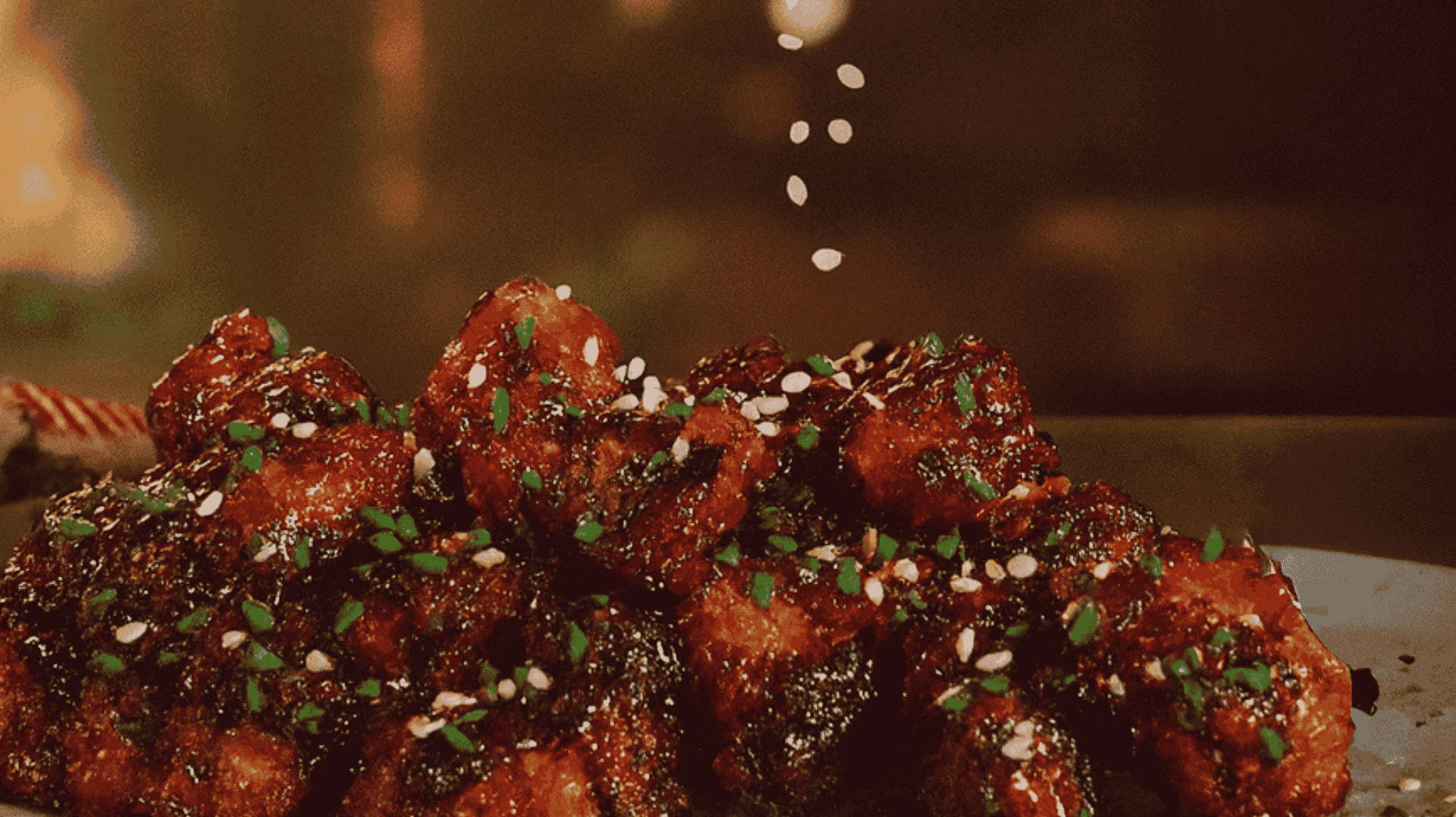 Cherry Amaretto Sticky Pork Belly Bites