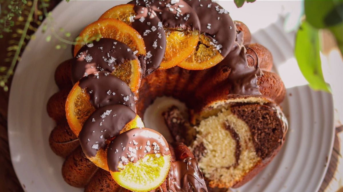 Blood Orange & Dark Chocolate Swirl Bundt