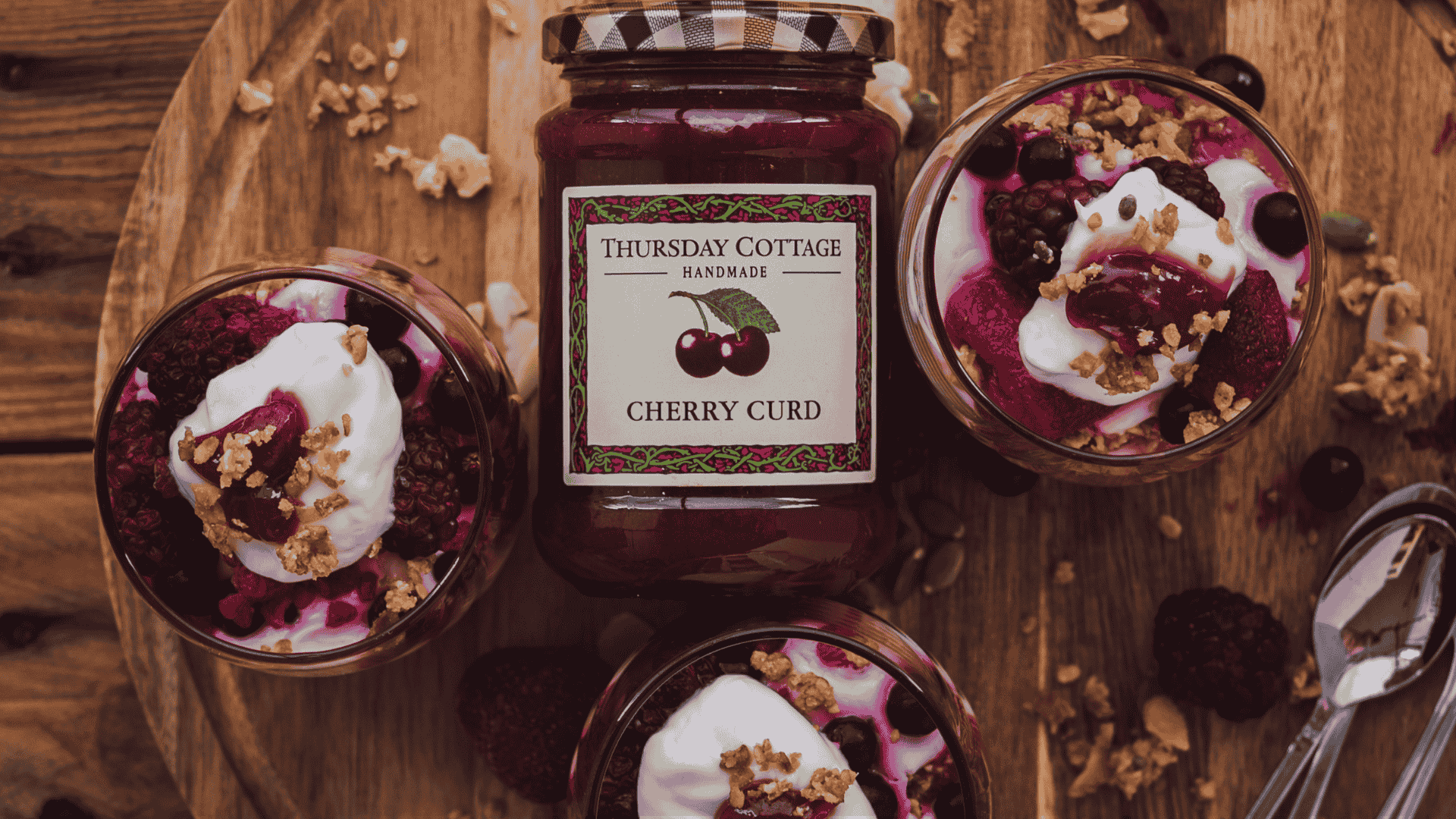Cherry Curd Yoghurt Pots