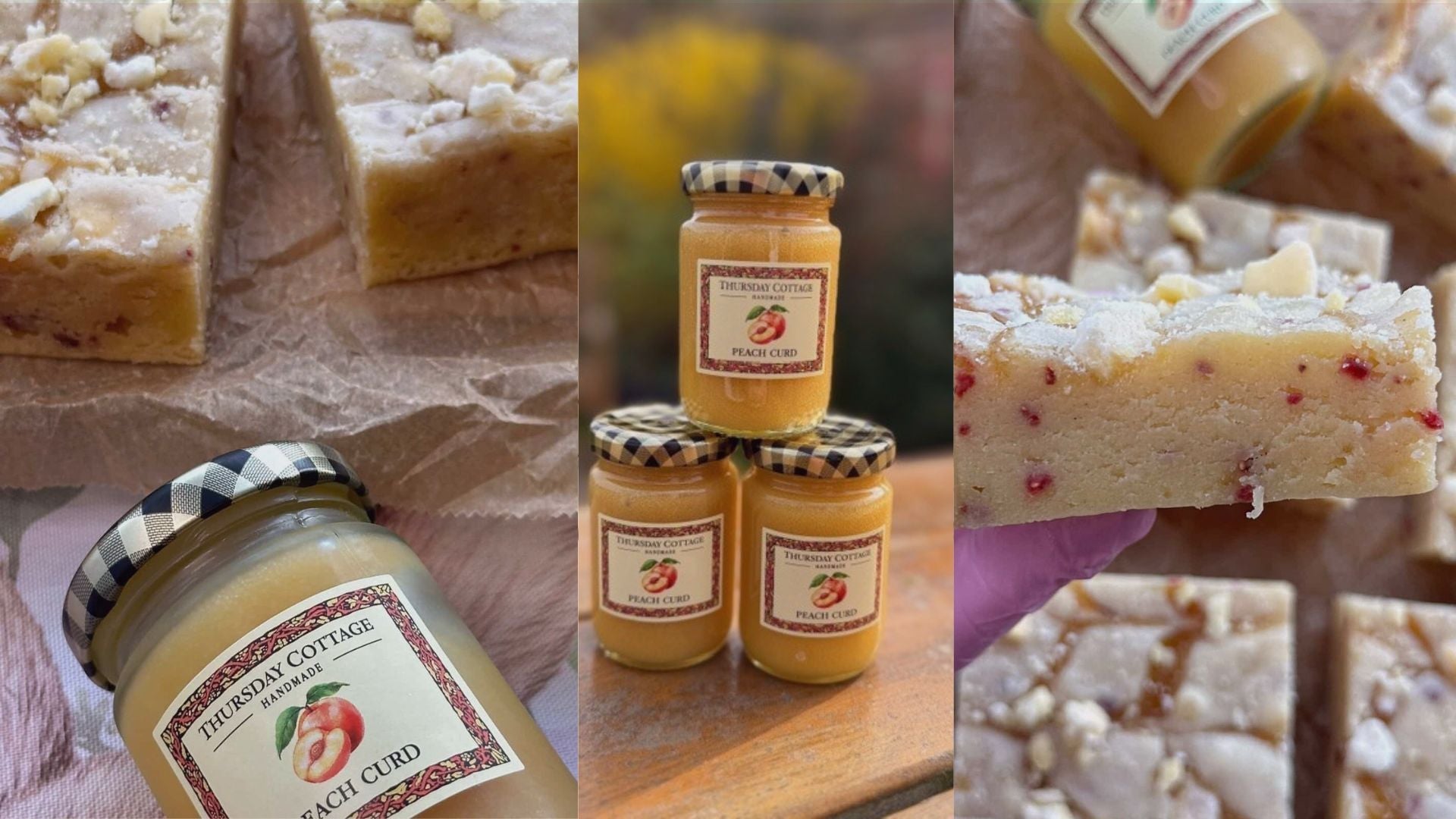 Peach, Raspberry & Meringue Blondies